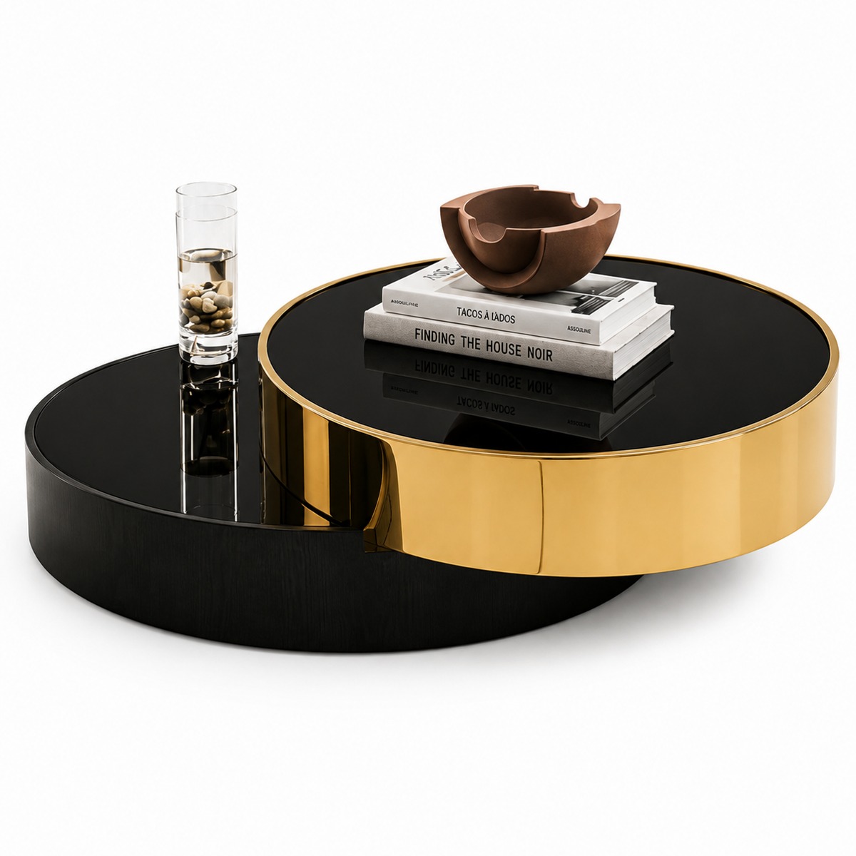 Noir Gold Round Coffee Table