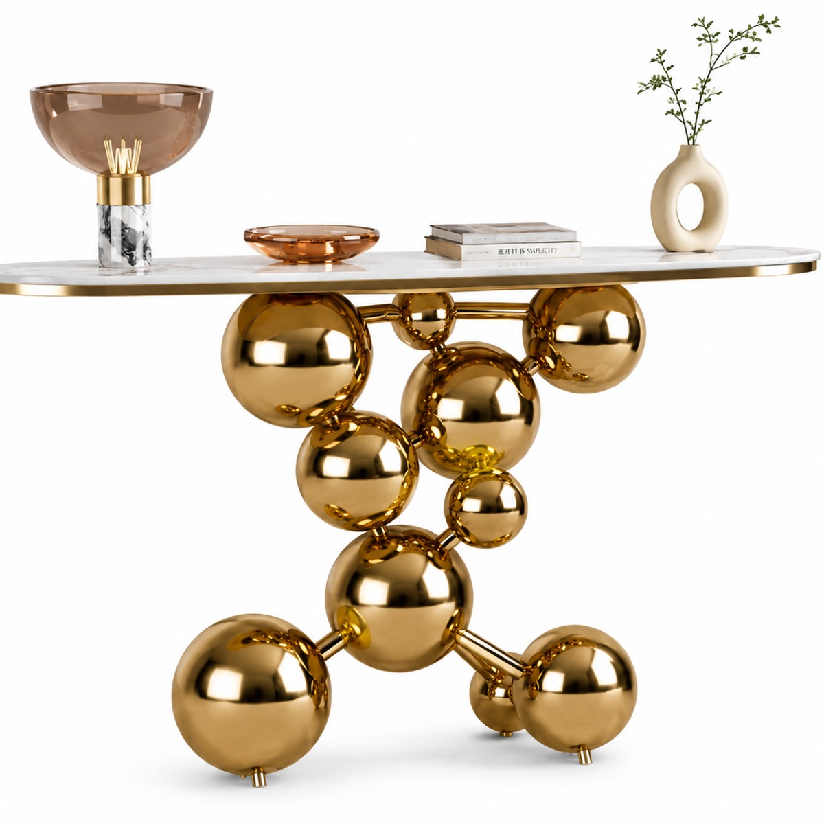 Orbit Gold Sphere Console