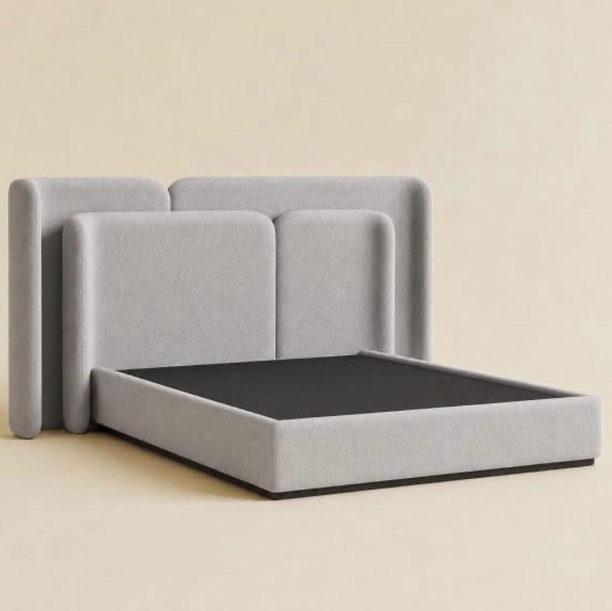 Layered Panel Upholstered Bed