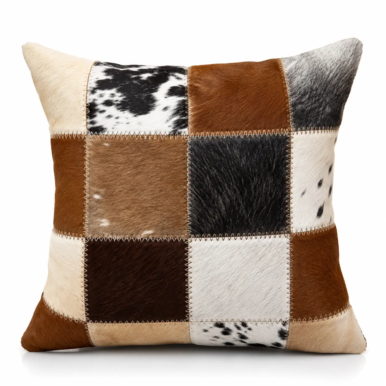 Mixed-Game Hide Patchwork Pillow