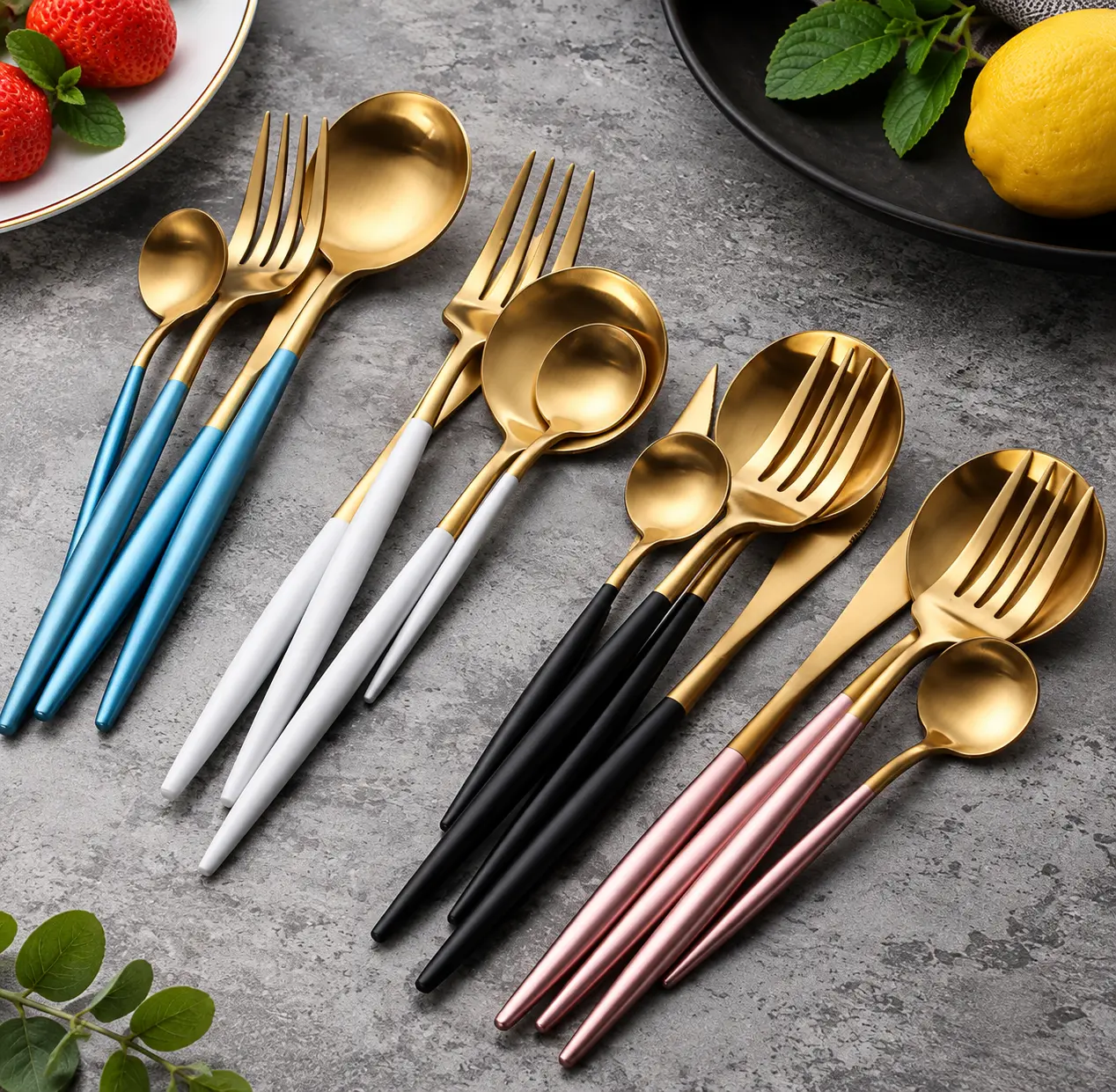 Gold Cutlery Set — Two-Tone