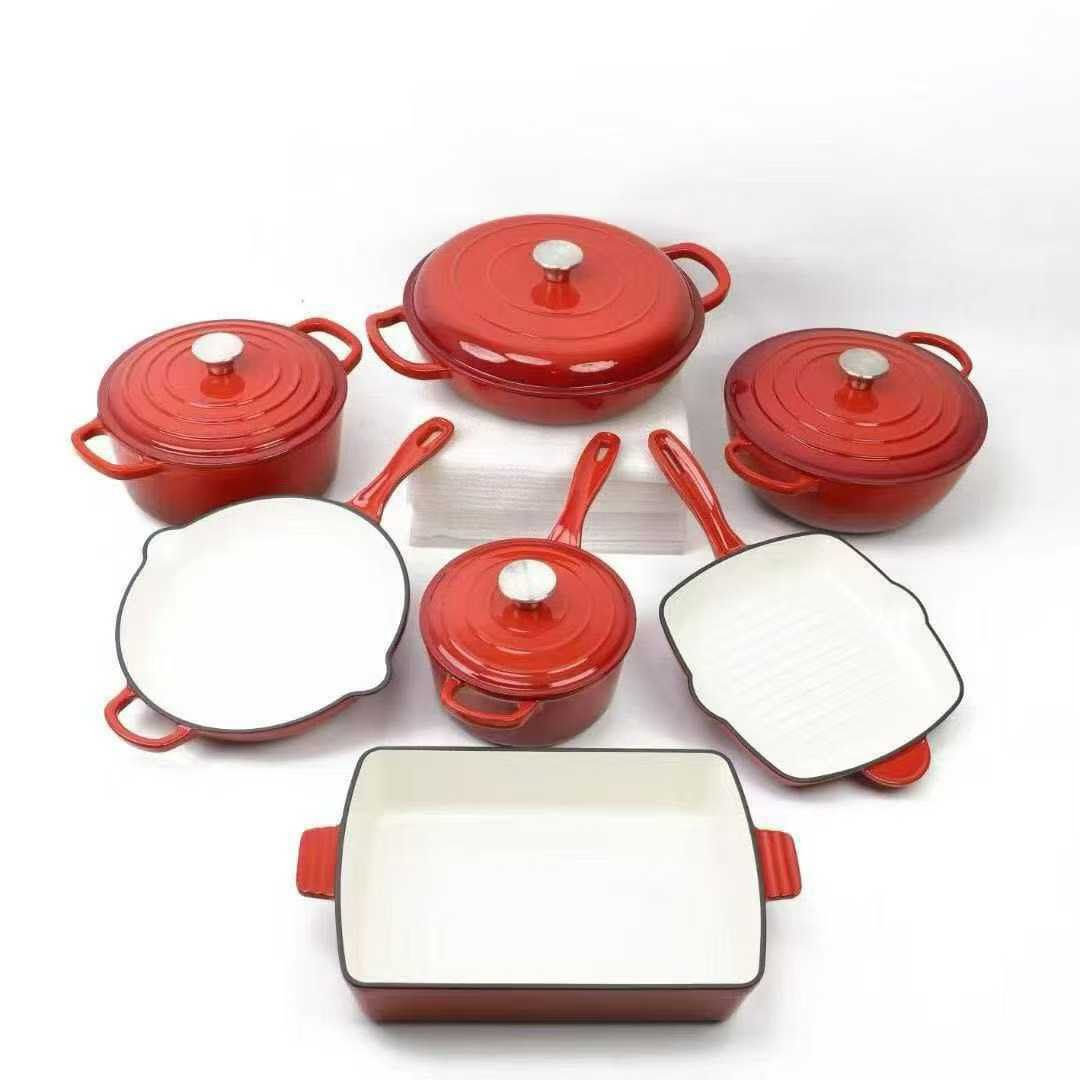 11-Piece Cast Iron Pot Set