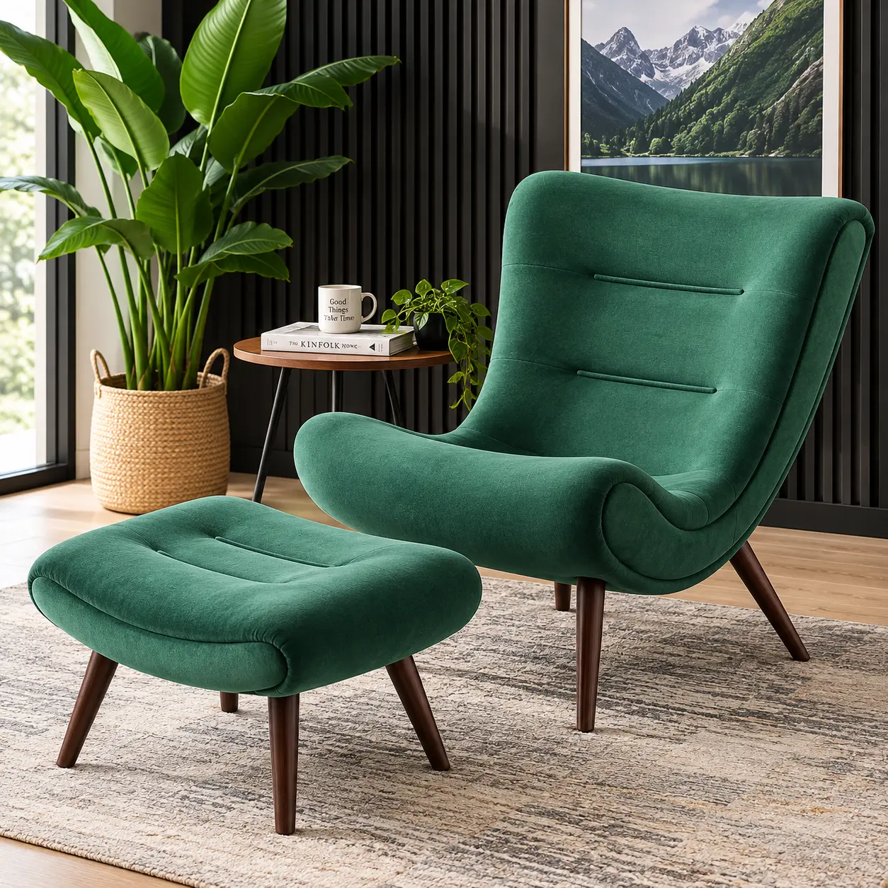 Lounge Chair & Ottoman Set