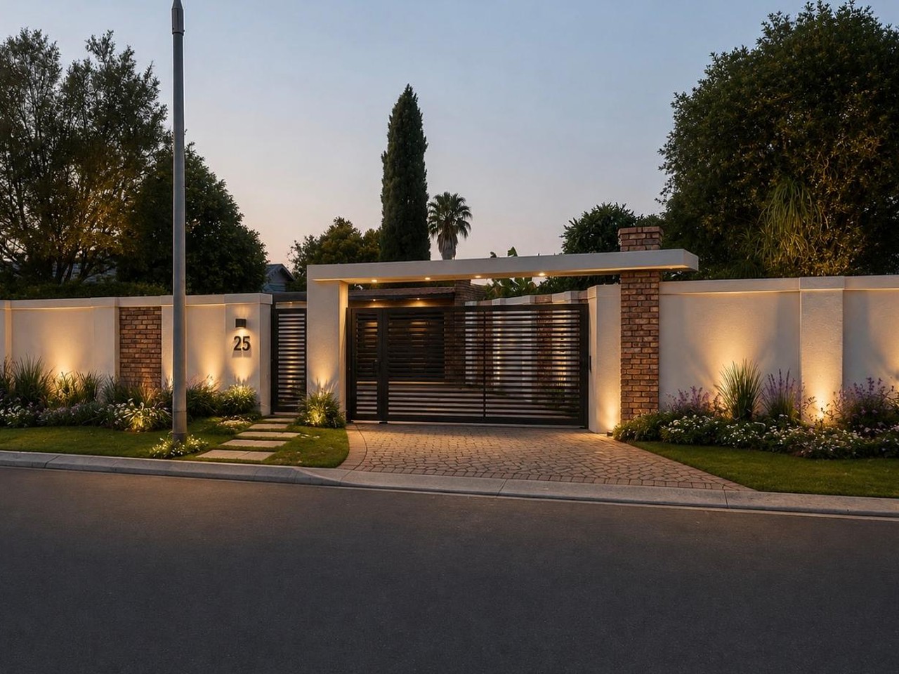 Street-Front Wall & Gate — after