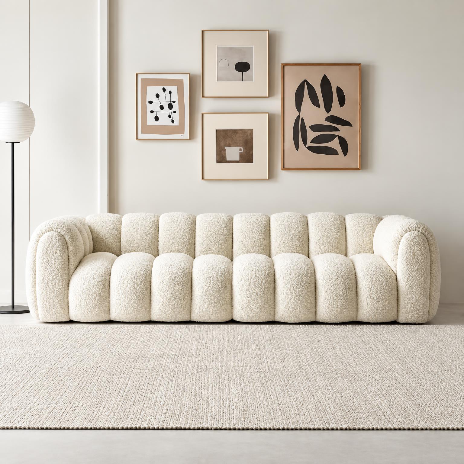 Bubble Channel Sofa — Cream