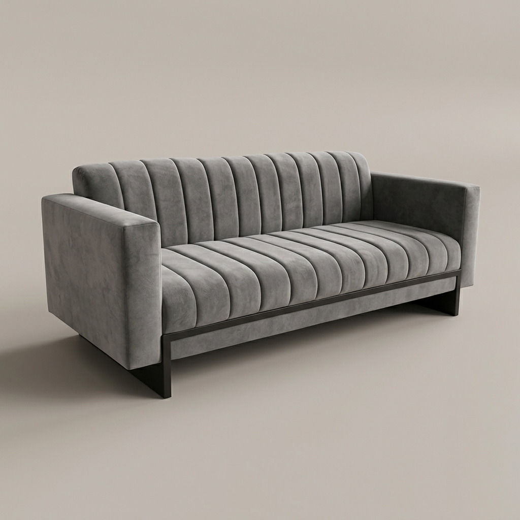 Channel-Tufted Velvet Sofa & Sectional