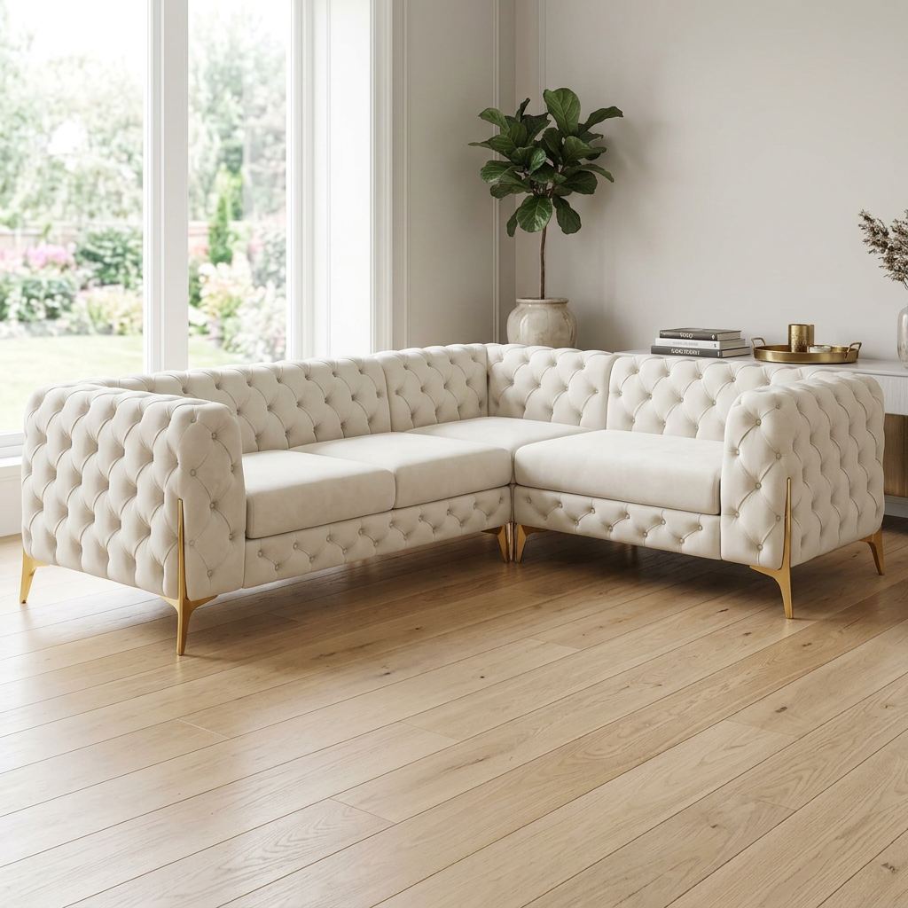 Chesterfield Tufted Velvet Sectional