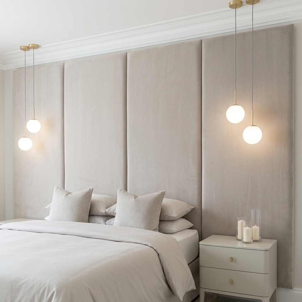 Custom Wall-Panel Headboard