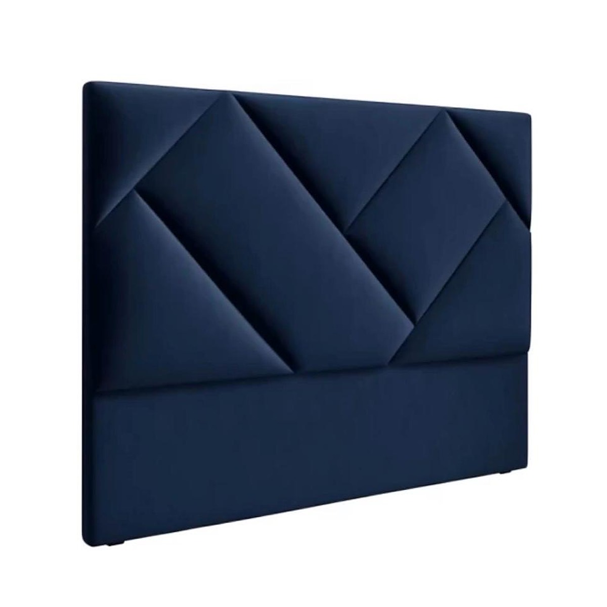 Geometric Panel Headboard — Navy