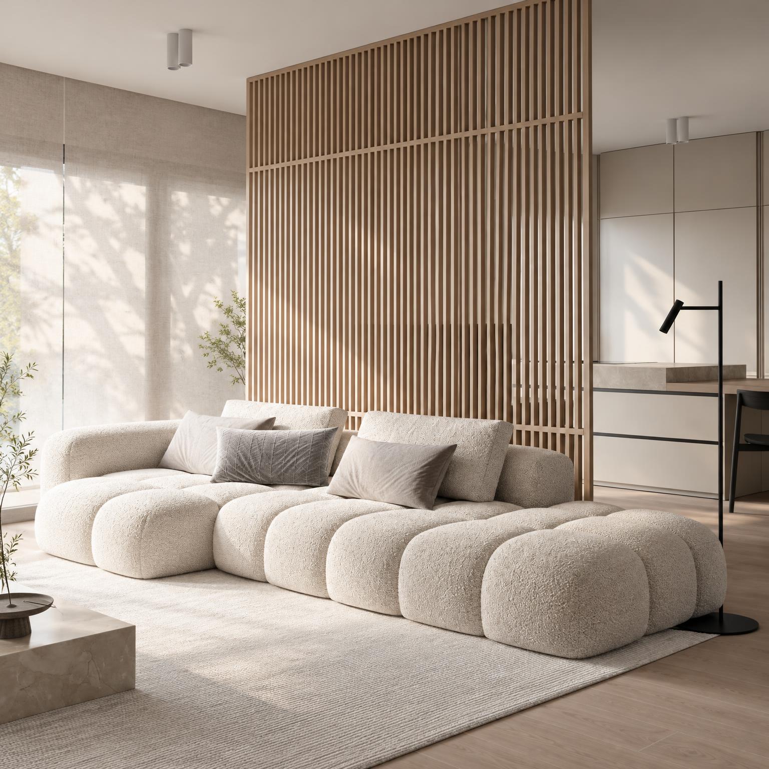 Low Modular Cloud Sofa — Cream