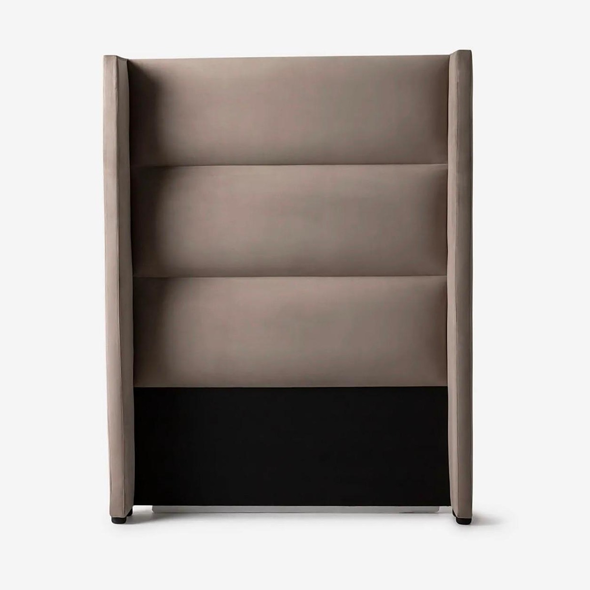 Horizontal Panel Wingback Headboard — Taupe