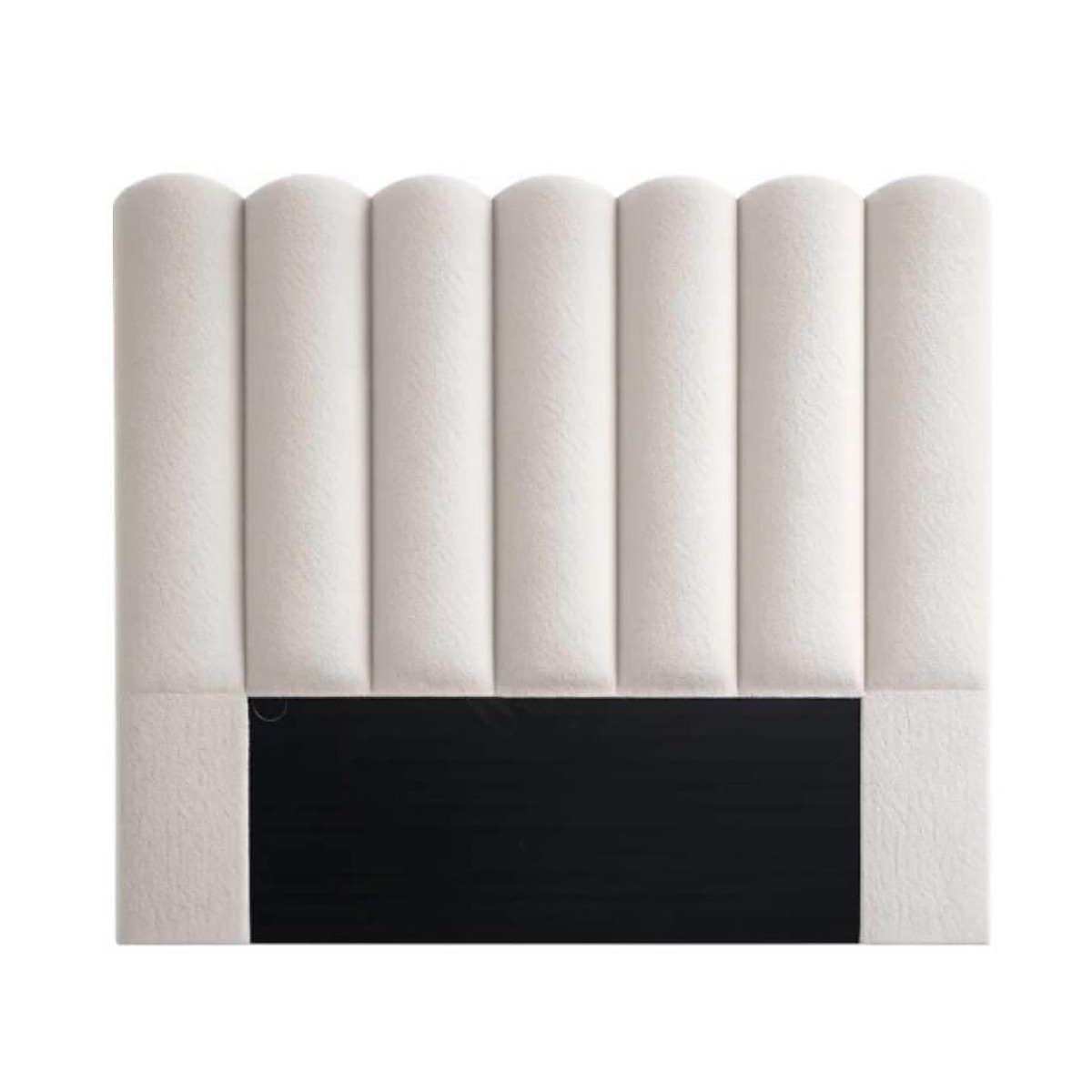Scallop Channel Headboard — Ivory