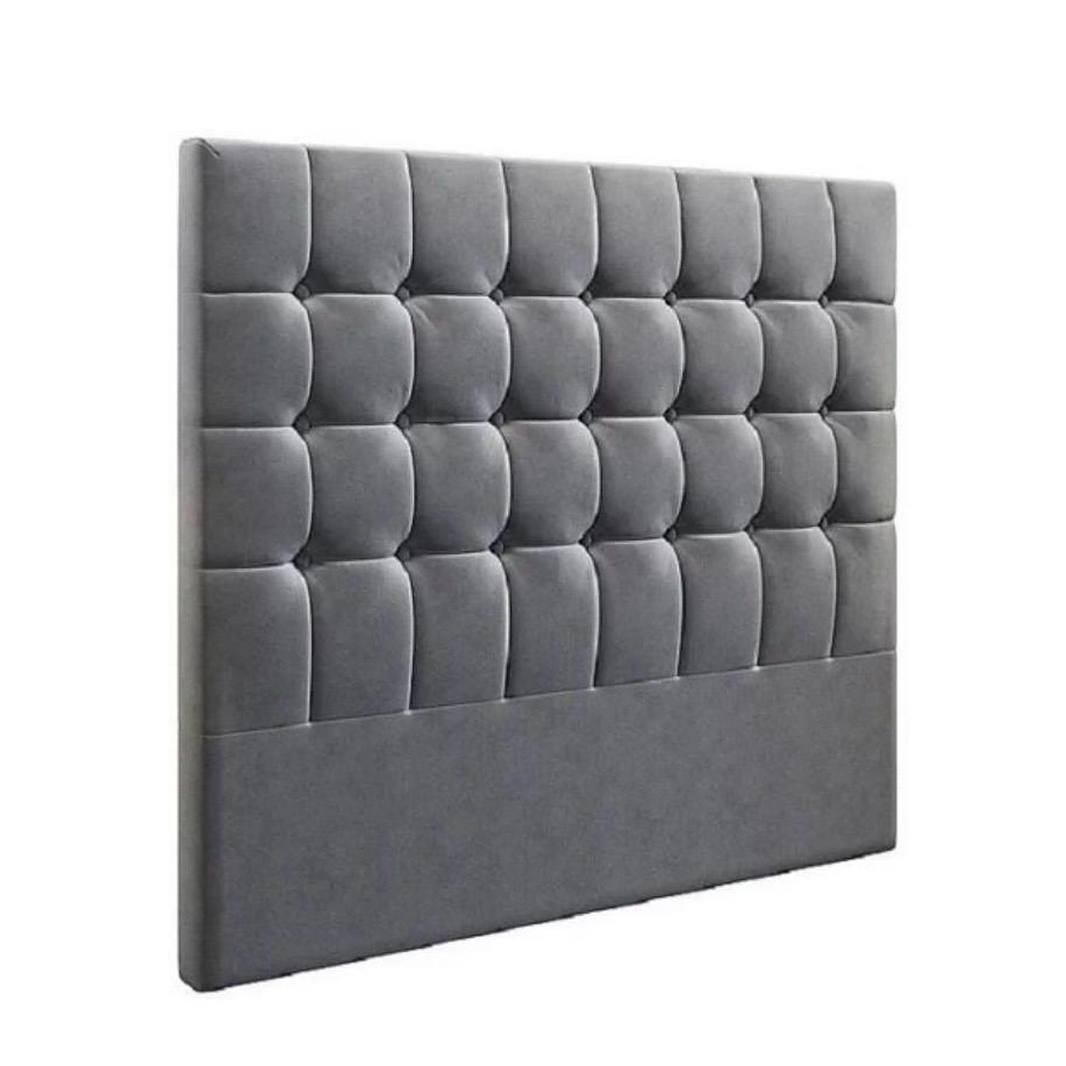 Square-Tufted Headboard — Grey