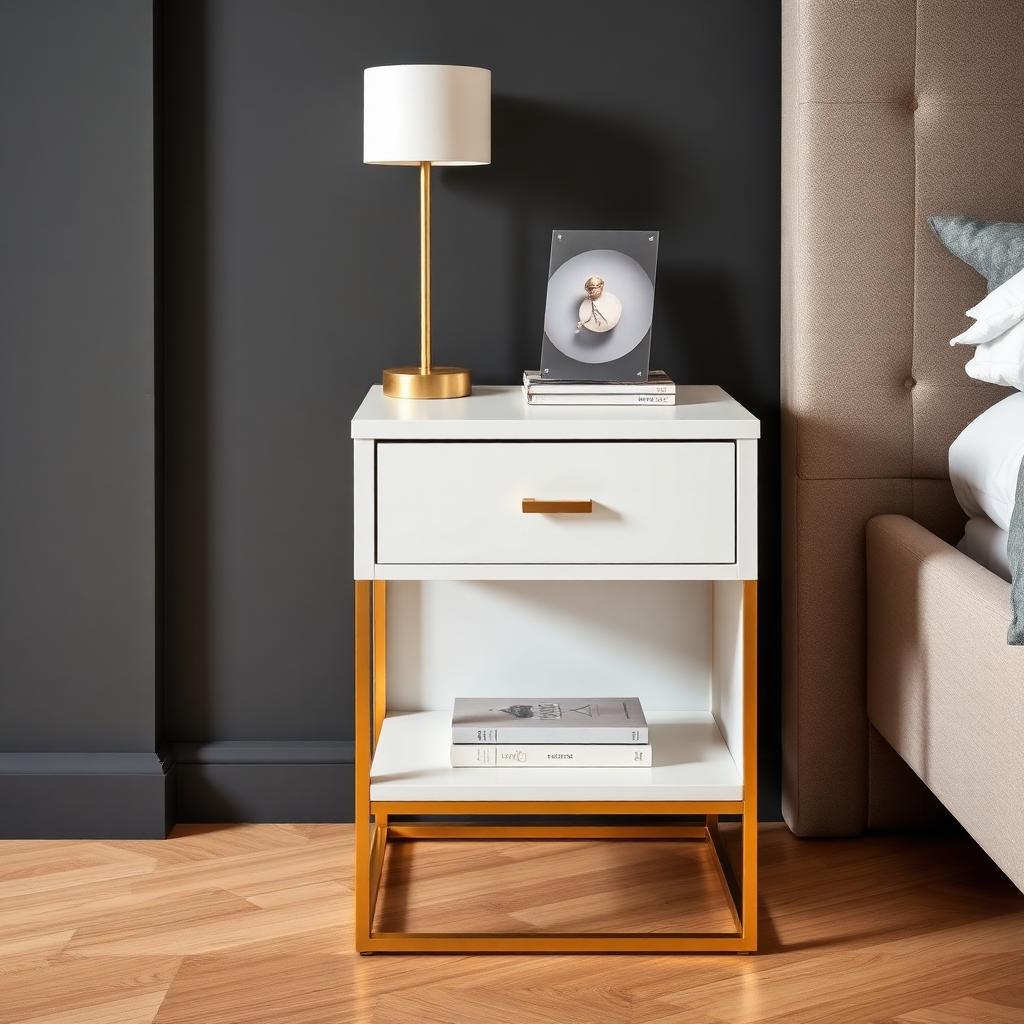 Compact Wood Bedside Pedestal
