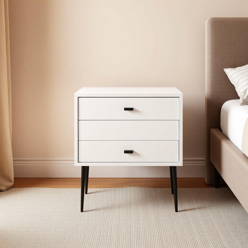 Wide Wood Bedside Pedestal