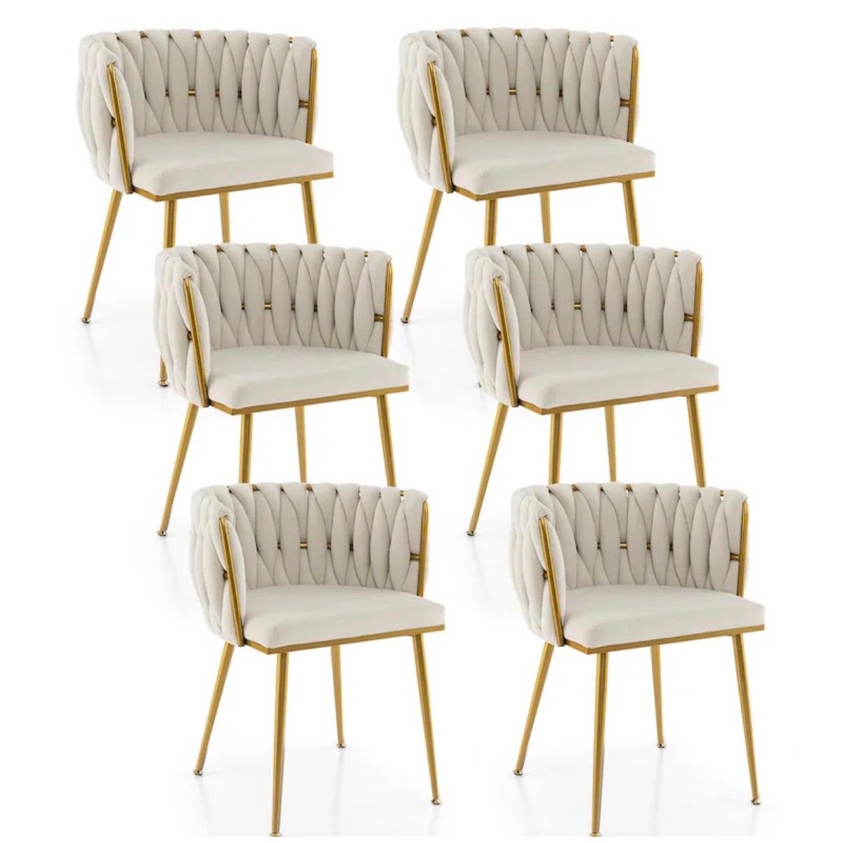 Woven Velvet Dining Chair